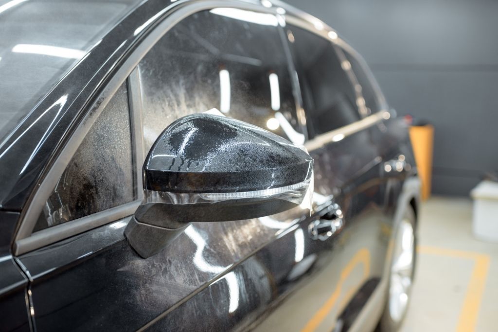 Dirty car exterior showing paint contamination before ceramic coating or paint protection film installation in Southampton PA